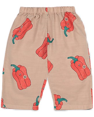 Bobo Choses Vote for Pepper all over woven trousers - Dusty Pink - 100% organic cotton Trousers
