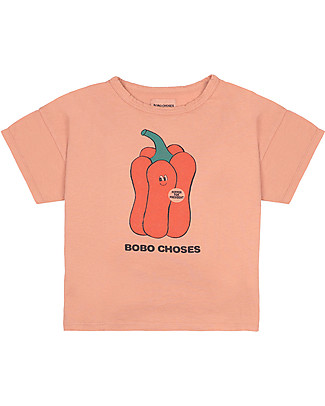 Bobo Choses Vote for Pepper T-shirt - Dusty pink - 100% organic cotton T-Shirts And Vests