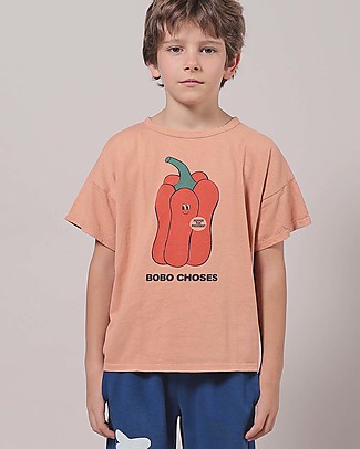 Bobo Choses Vote for Pepper T-shirt - Dusty pink - 100% organic cotton T-Shirts And Vests