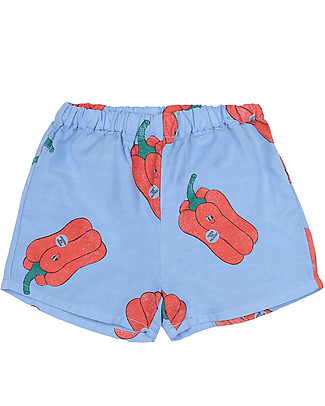 Bobo Choses Vote for Pepper Wooden Shorts - Powder blue - 100% organic cotton Shorts