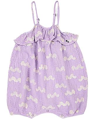 Bobo Choses Waves Romper - Lavander - 100% Organic Cotton Dungarees