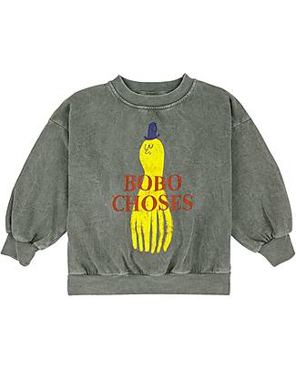 Bobo Choses Yellow Squid Sweatshirt - Grey - 100% Organic Cotton Sweatshirts