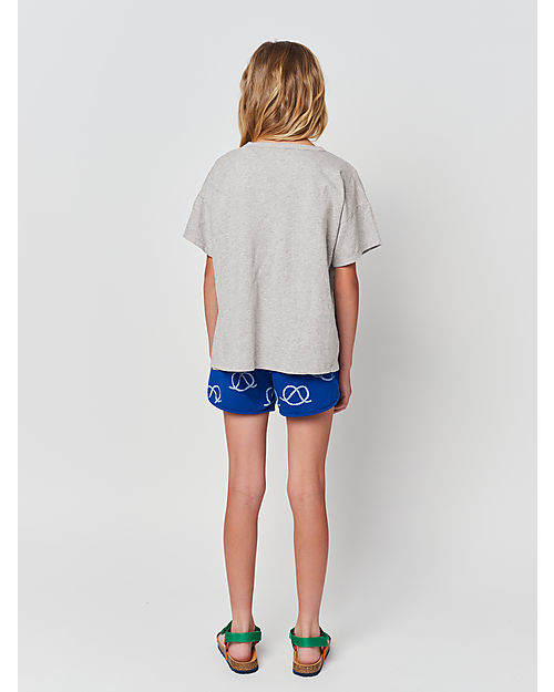 Bobo Choses Yellow Squid T-shirt - Light Heather Grey - 100% BCI Cotton T-shirts