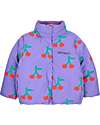 Bobo Choses Zipped Anorak with Frontal Bottons - Cherry - Lavender - 100% Recycled Material Down Jacket