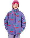 Bobo Choses Zipped Anorak with Frontal Bottons - Cherry - Lavender - 100% Recycled Material Down Jacket