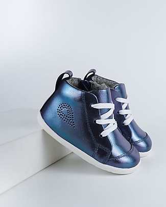Bobux I Walk Alley-Oop Shoe - Navy - Metallic Shoes