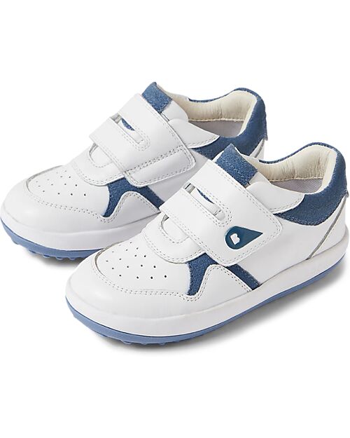 Bobux I Walk Baseline Shoes - White Elemental Blue - Advanced Walkers Shoes