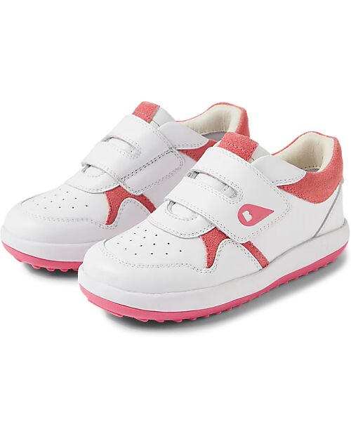 Bobux I Walk Baseline Shoes - White Pink Cyclemen - Advanced Walkers Shoes