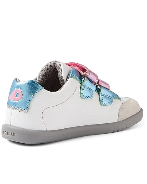 Bobux I Walk Blaze Shoes - White and Pink Metallic - Premium Leather - Advanced Walkers Shoes