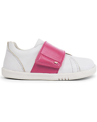 Bobux I-Walk Boston Trainer, White/Pink - All-occasion Shoe! Shoes