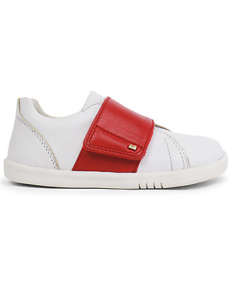 Bobux I-Walk Boston Trainer, White/Red - All-occasion Shoe! Shoes