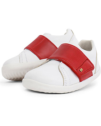 Bobux I-Walk Boston Trainer, White/Red - All-occasion Shoe! Shoes