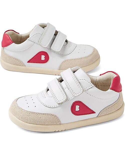 Bobux I Walk Champ Shoes - Chalk Radiant Raspberry - Advanced Walkers Shoes