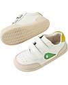 Bobux I Walk Champ Shoes - Chalk White and Retro Green - Advanced Walkers Shoes