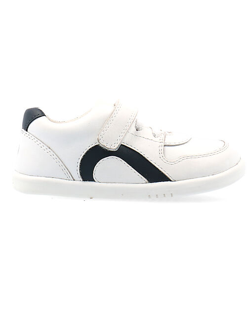 Bobux I Walk Comet Shoe - White and Navy - Expert Walkers Shoes