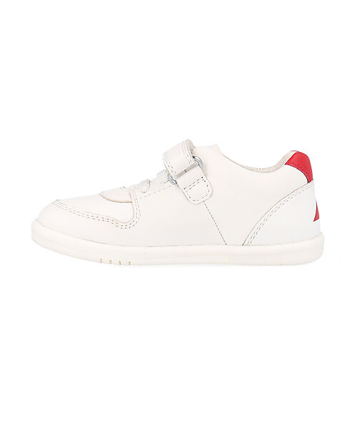 Bobux I Walk Comet Shoe - White and Red - Expert Walkers Shoes