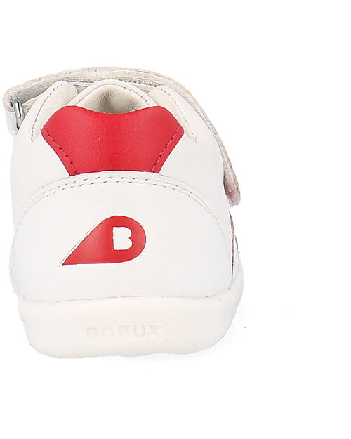 Bobux I Walk Comet Shoe - White and Red - Expert Walkers Shoes
