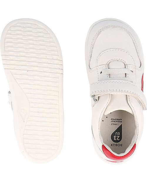 Bobux I Walk Comet Shoe - White and Red - Expert Walkers Shoes