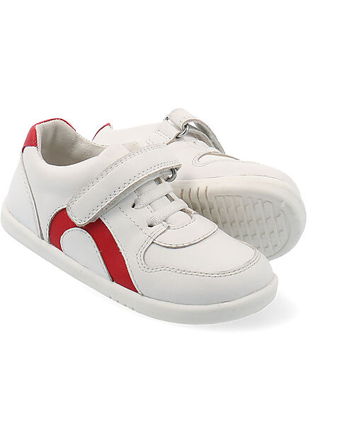 Bobux I Walk Comet Shoe - White and Red - Expert Walkers Shoes