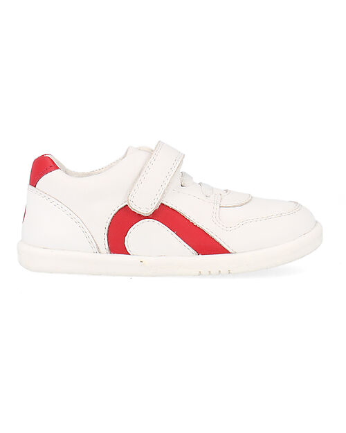 Bobux I Walk Comet Shoe - White and Red - Expert Walkers Shoes