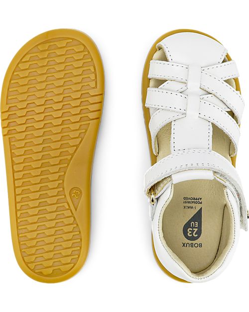 Bobux I Walk Cross Jump Sandal- White - Expert Walkers Sandals