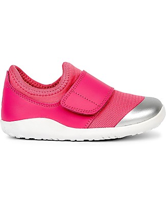 Bobux I-Walk Dimension2 - Fuchsia/Silver - Super flexible in Merino Wool Shoes