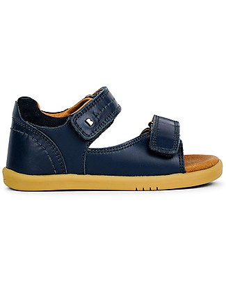 Bobux I-Walk Driftwood Sandal - Navy - Double Strap Closure and flexible Sole! Shoes