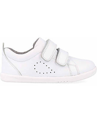 Bobux I Walk Grass Court - Optical White - Super Flexible Sole Shoes