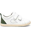 Bobux I Walk Grass Court Shoes - White and Forest - Expert Walkers Sneakers