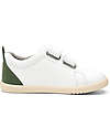 Bobux I Walk Grass Court Shoes - White and Forest - Expert Walkers Sneakers