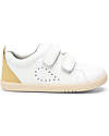 Bobux I Walk Grass Court Shoes - White and Sand - Expert Walkers Sneakers