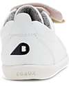 Bobux I Walk Grass Court Switch Shoe - White - Rose Gold and Gold Strap Sneakers