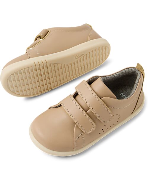 Bobux I Walk Grass Court - Warm Taupe - Premium Leather - Advanced Walkers Shoes
