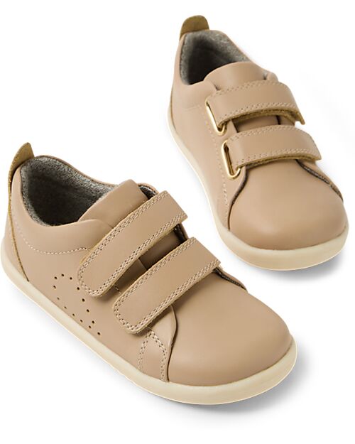 Bobux I Walk Grass Court - Warm Taupe - Premium Leather - Advanced Walkers Shoes
