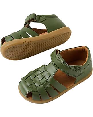 Bobux I Walk Harbor Sandals - Bronze Green - Premium Leather - Advanced Walkers Sandals