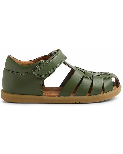 Bobux I Walk Harbor Sandals - Bronze Green - Premium Leather - Advanced Walkers Shoes