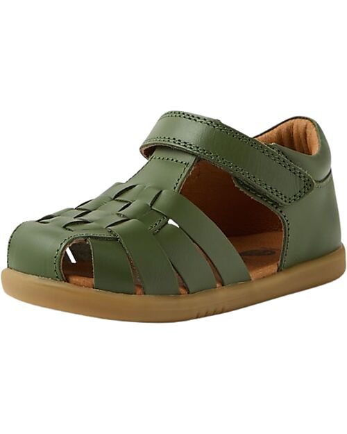 Bobux I Walk Harbor Sandals - Bronze Green - Premium Leather - Advanced Walkers Shoes