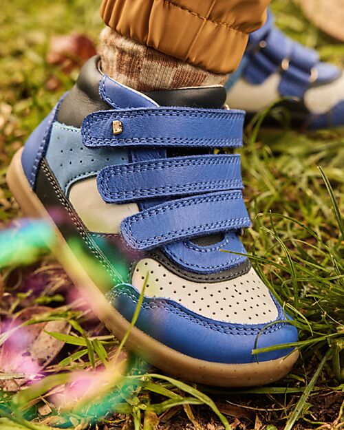 Bobux I Walk Harley Shoes - Dazzling Blue and White - Premium Leather - Advanced Walkers Shoes