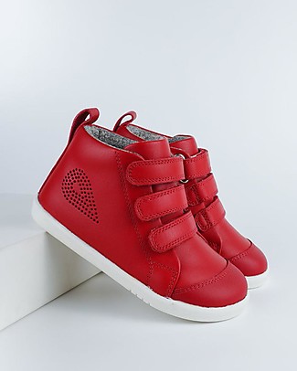 Bobux I Walk Hi Court Shoe - Red - Super Flexible Outsole! Shoes