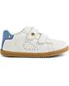 Bobux I Walk Maverick Shoe - White Coronet Blue - Premium Leather - Advanced Walkers Shoes