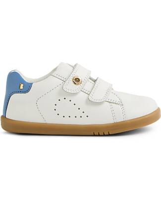 Bobux I Walk Maverick Shoe - White Coronet Blue - Premium Leather - Advanced Walkers Shoes