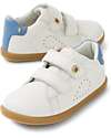 Bobux I Walk Maverick Shoe - White Coronet Blue - Premium Leather - Advanced Walkers Shoes