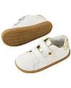 Bobux I Walk Maverick Shoes - White and Gold - Premium Leather - Advanced Walkers Shoes