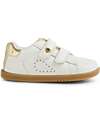 Bobux I Walk Maverick Shoes - White and Gold - Premium Leather - Advanced Walkers Shoes