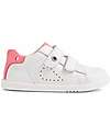Bobux I Walk Maverick Shoes - White and Pink Lemonade - Premium Leather - Advanced Walkers Shoes