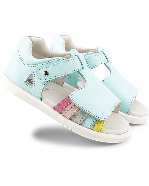 Bobux I-Walk Mirror Sandal - Mist/Dusk Pearl Rainbow - Quickdry Leather Sandals