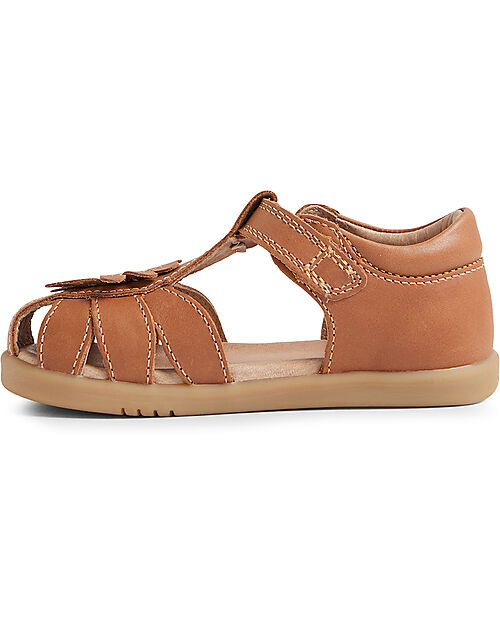 Bobux I Walk Petal sandals - Caramel - with Flower Sandals