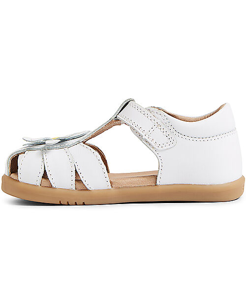 Bobux I Walk Petal Sandals - White - with Flowers - Super flexible sole! Sandals