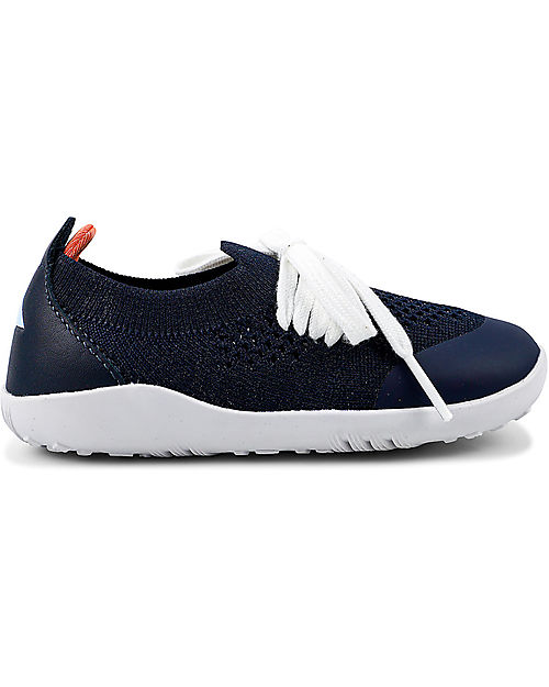 Bobux I Walk Play Knit Shoes - Navy Blue and Orange - Expert Walkers Shoes