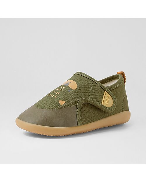 Bobux I Walk Pure Nook Indoor Shoe - Cat - Dried Herb - Perfect Slippers at Home or at School Slippers